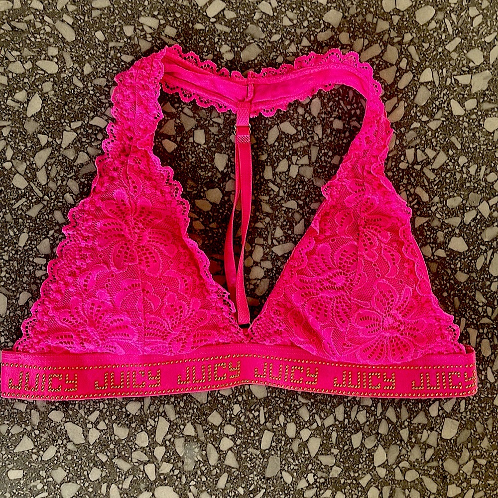 Juicy Couture Pink Lace Mesh Bralette